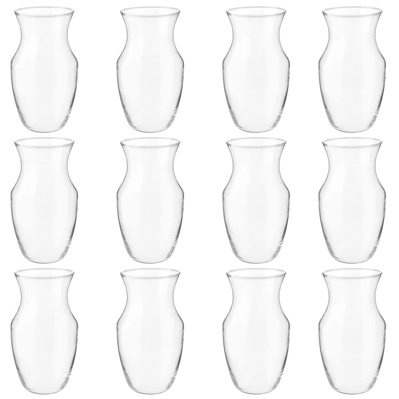 12 Pack: 9&#x22; Glass Rose Vase by Ashland&#xAE;